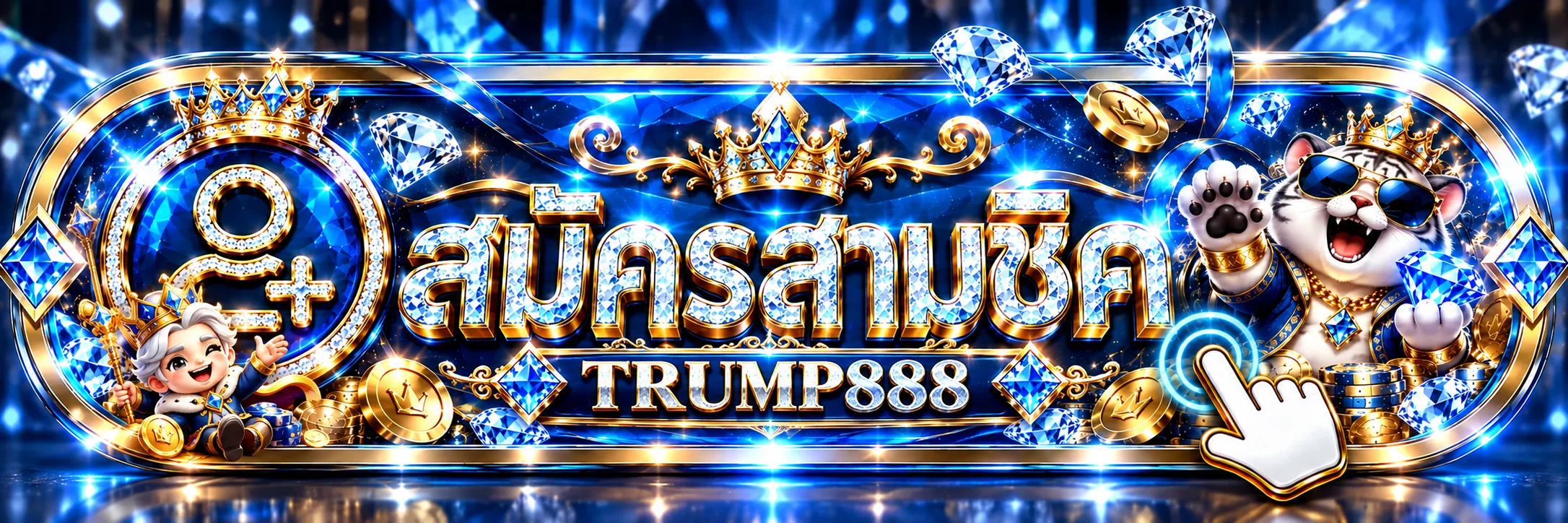 ปุ่มสมัครสมาชิกและทางเข้า TRUMP888 สำหรับผู้บรรลุนิติภาวะ